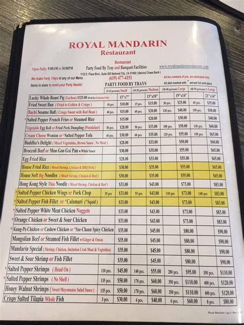 royal mandarin reviews|royal mandarin menu and prices.